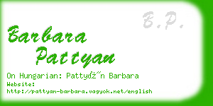 barbara pattyan business card